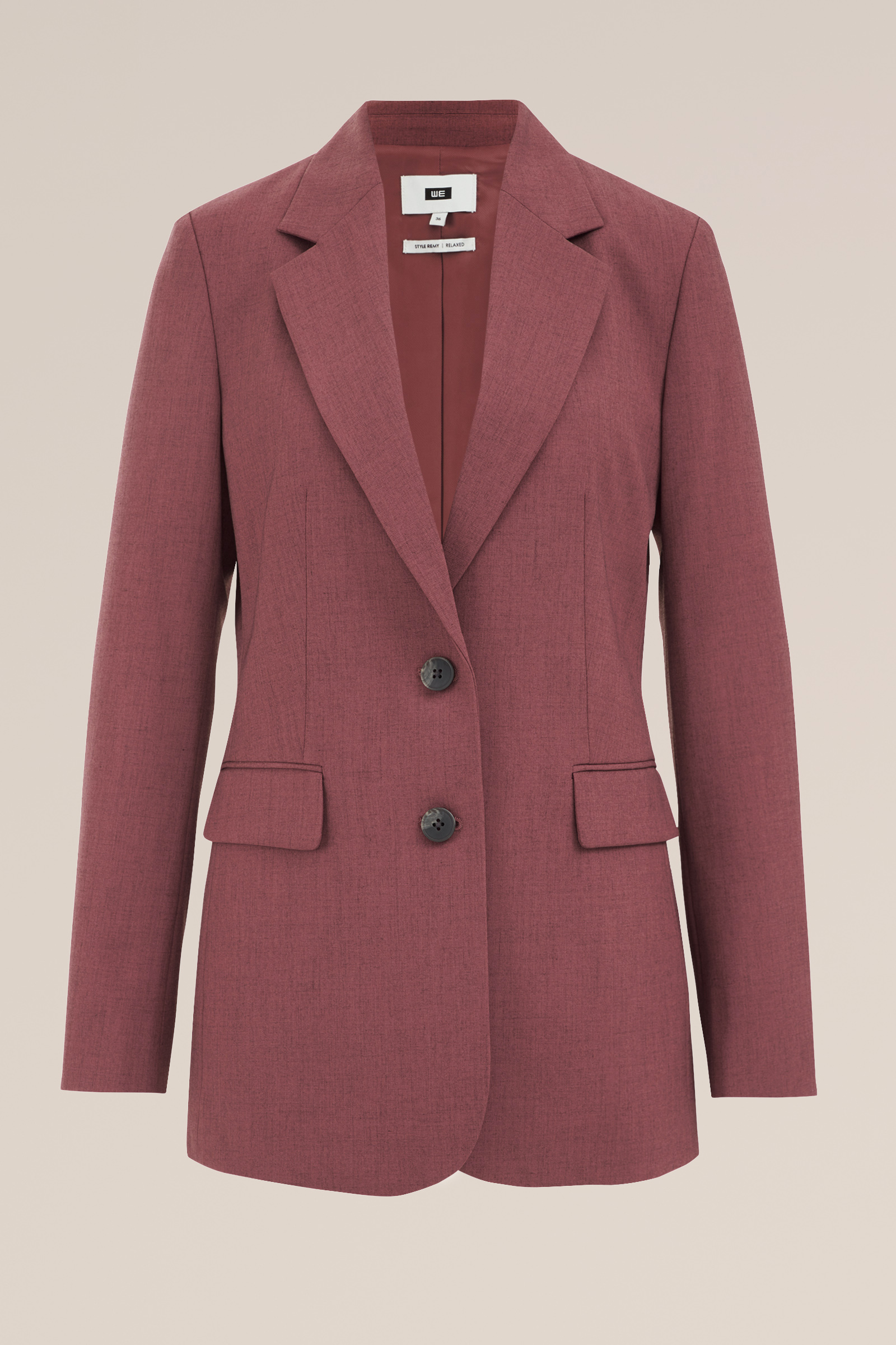 regular fit blazer WE Fashion Donkerrood