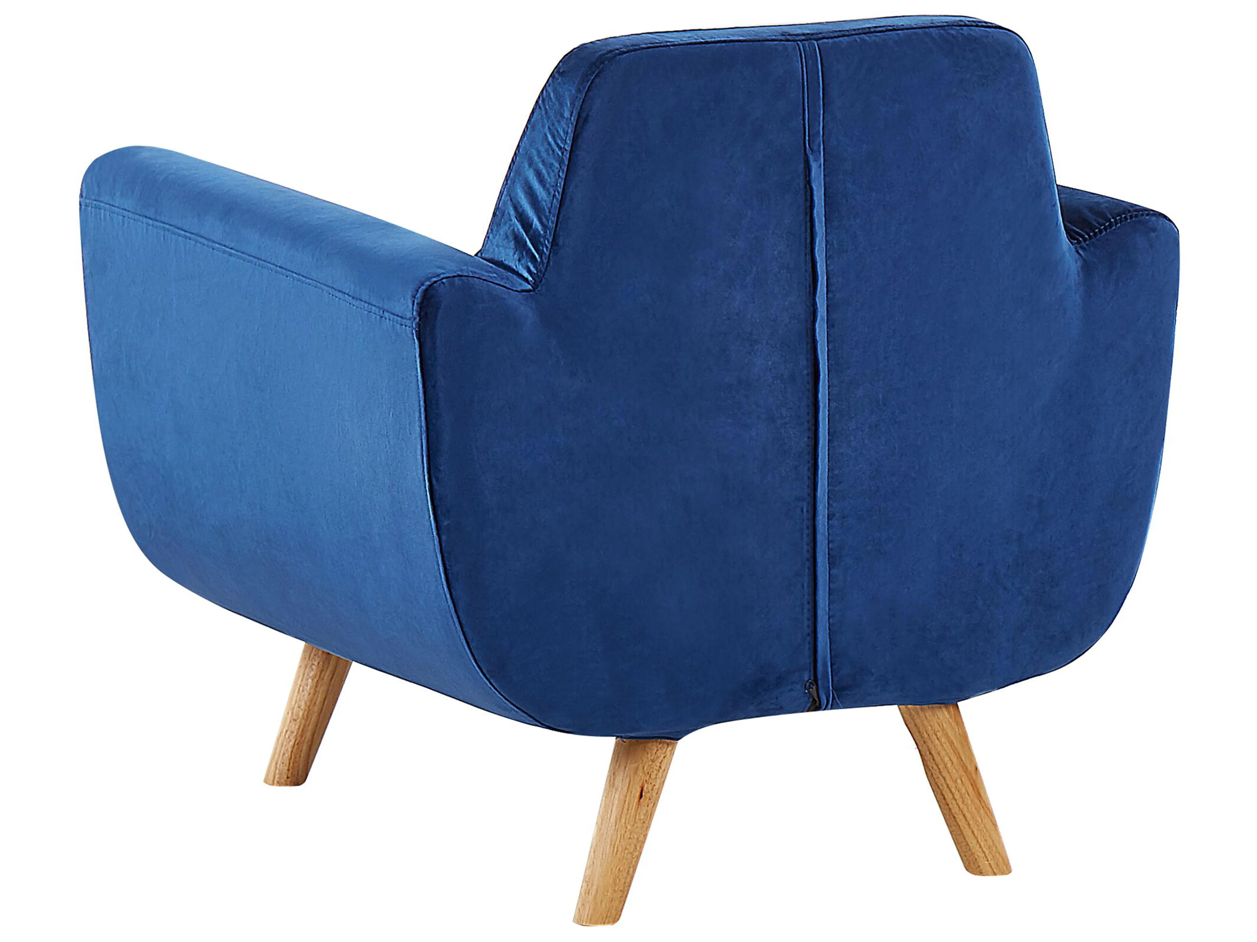 Hoes voor fauteuil BERNES Fluweel Marineblauw