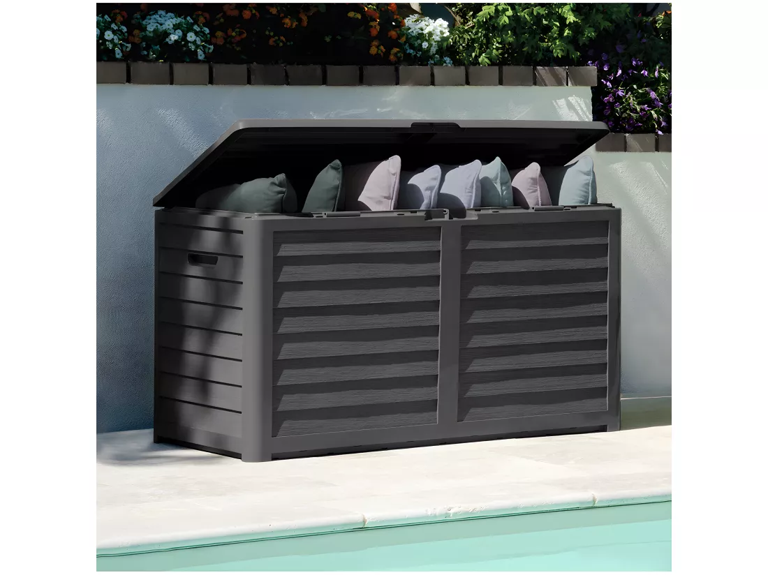 Coffre de rangement Baya - 420 L - Gris foncé - Eda