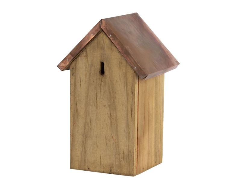 Esschert Design Nistkasten Blaumeise mit Kupferdach Traditioneller Nistkasten aus Holz
