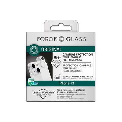 Force Glass Original - protection d'écran caméra - verre trempé pour iPhone 13 - transparent