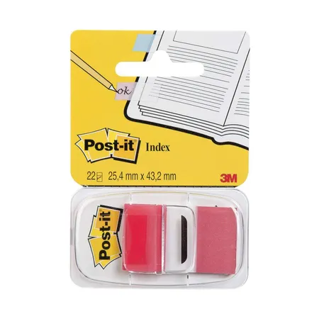 Post-it® Index Haftstreifen im Spender rot, 1 x 22 Blatt