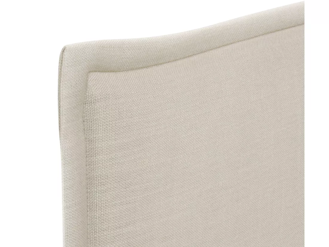 DHOME Tête de lit en lin naturel lisse avec garniture 145x50cm Lits 135/140 - Beig