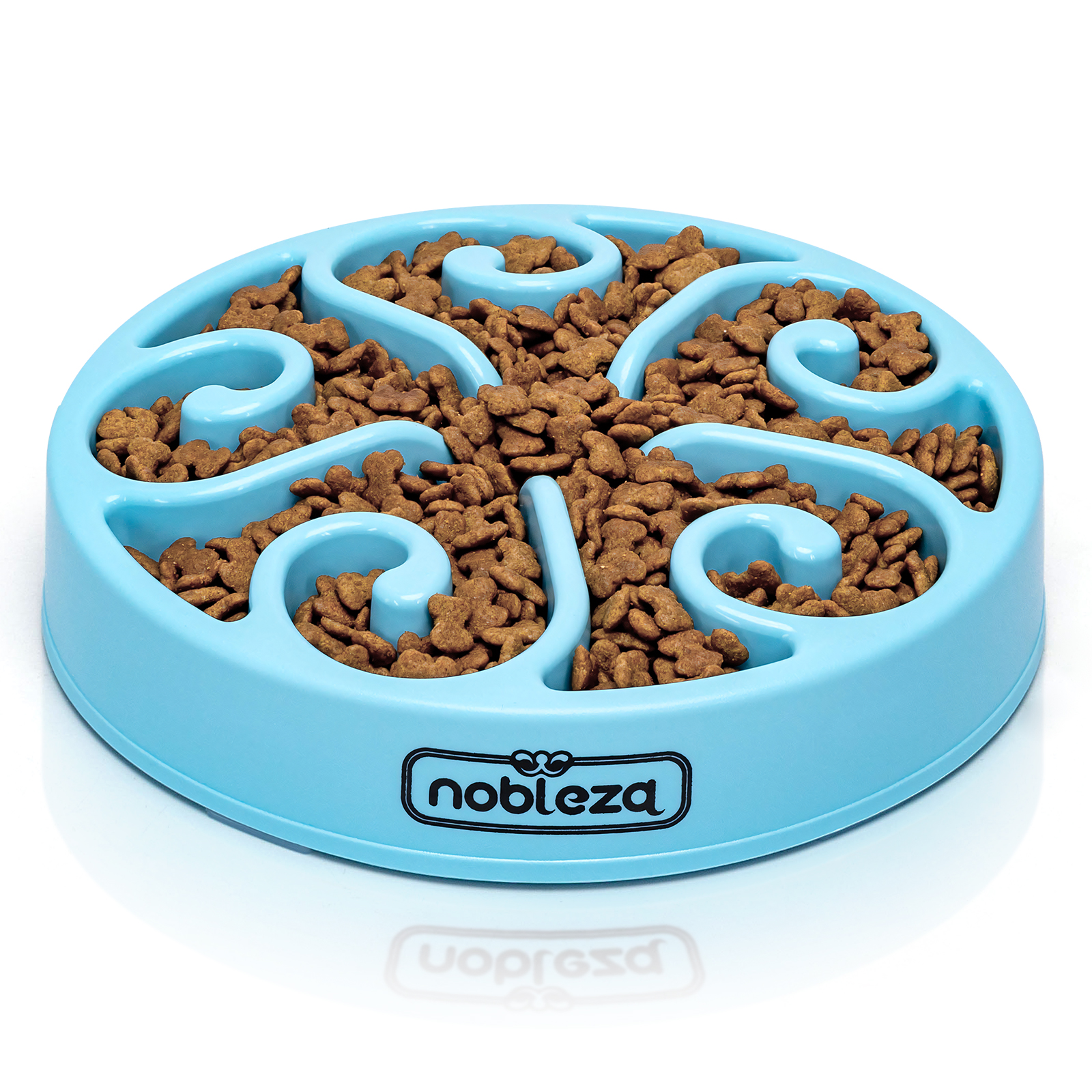 Comedouro para cães Nobleza Anti-Engolição, Tigela antiderrapante para cães, Comedouro anti-engasgo, Durável e atóxico, Previne engasgamento, Comedouro para cães de porte grande e médio, φ20,4*H4,7cm, Azul