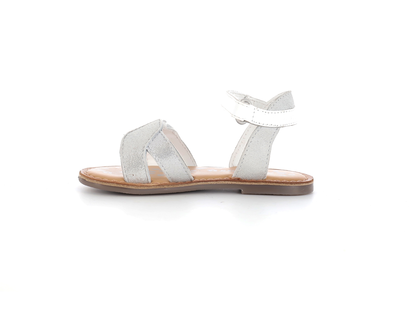 Kickers-DISDANA Cuir Blanc Argent