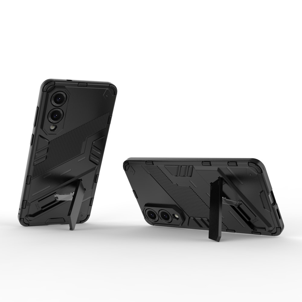 Samsung Galaxy S25 Edge Hybrid Hardcase Hülle   Kickstand Aufsteller - Schwarz