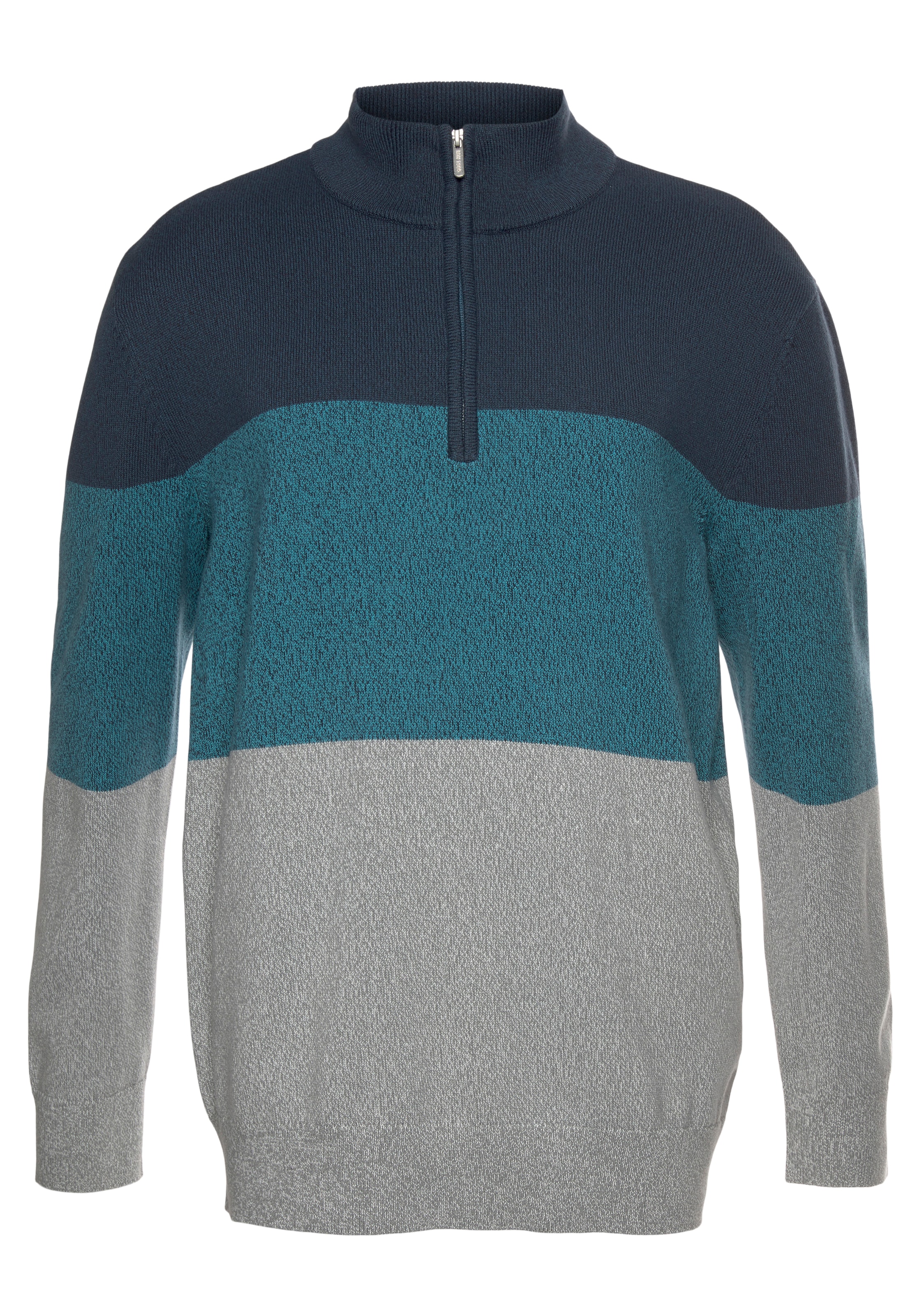 Man's World Troyer »Bis Grösse 5 XL«, mit Blockstreifen