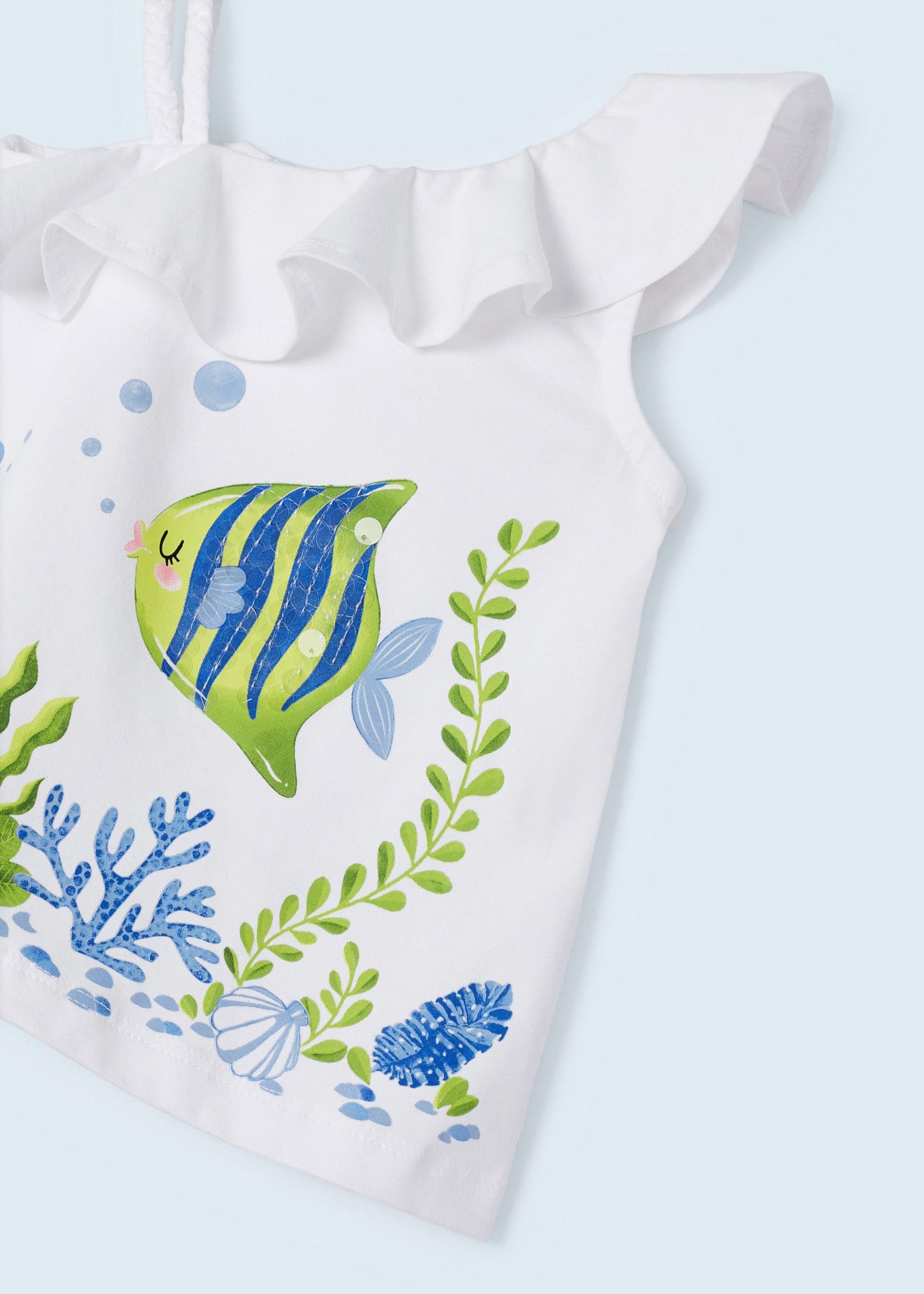 Conjunto de duas peças em algodão sustentável para meninas