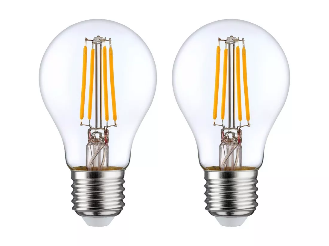 Pack de 2 Ampoules LED Filament Standard E27 8W Equi.60W 806lm 2700K 25000H 7hSevenOn Premium