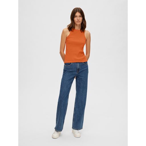 Selected Femme Fanna Tank Top, Orangeade, XS