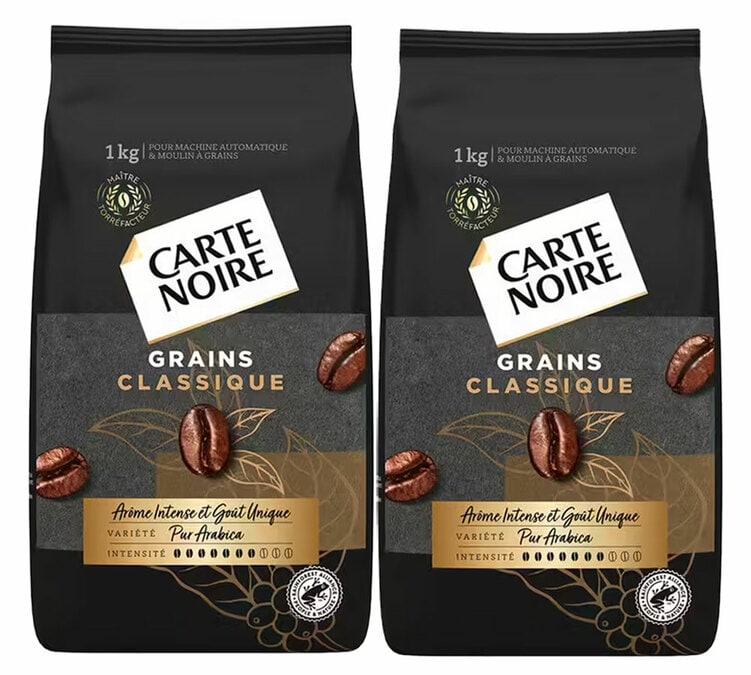 2x1kg - Café en grain Classique - Carte Noire
