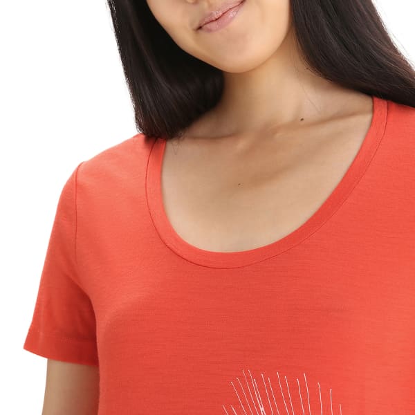 T-shirt randonnée ICEBREAKER W TECH LITE II SS SCOOP TEE VIBRANT EARTH