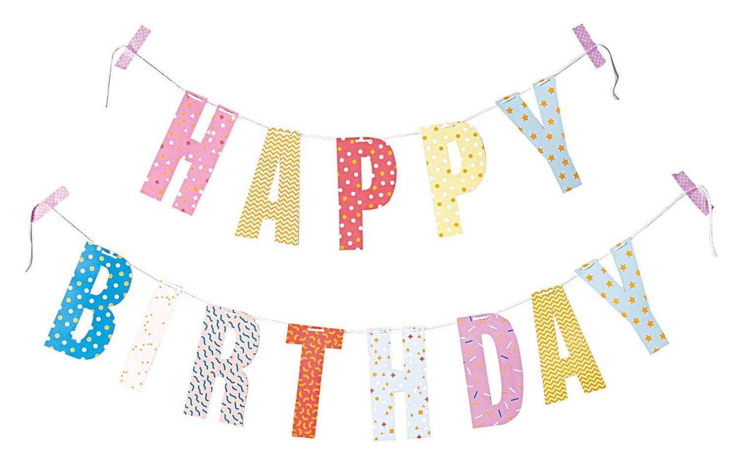 Girlande Happy Birthday 3 m, MehrfarbigDekoaccessoire für Ihre nächste Party von Rico Design