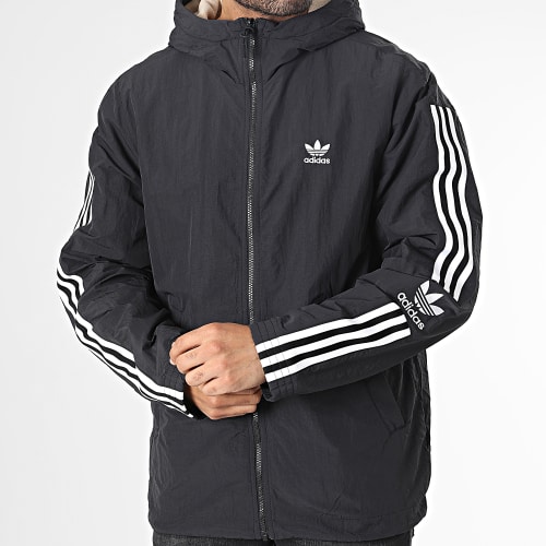 Veste Zippée Capuche Réversible Lock Up HL9186 Noir