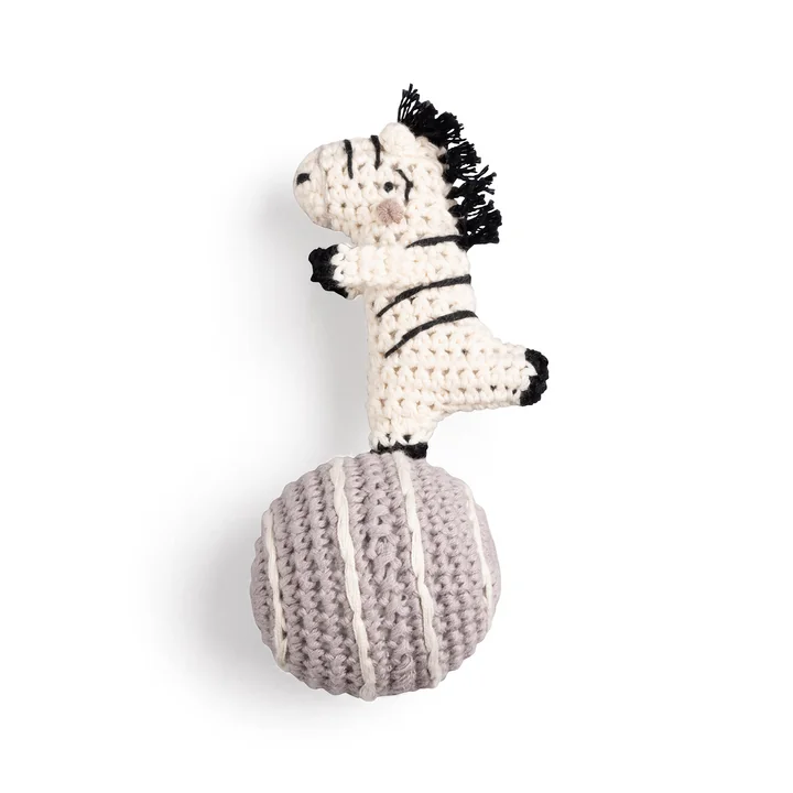 Sebra - Häkel-Rassel Zebra, lila