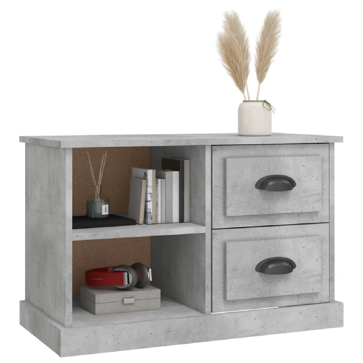 vidaXL Meuble TV - Gris béton