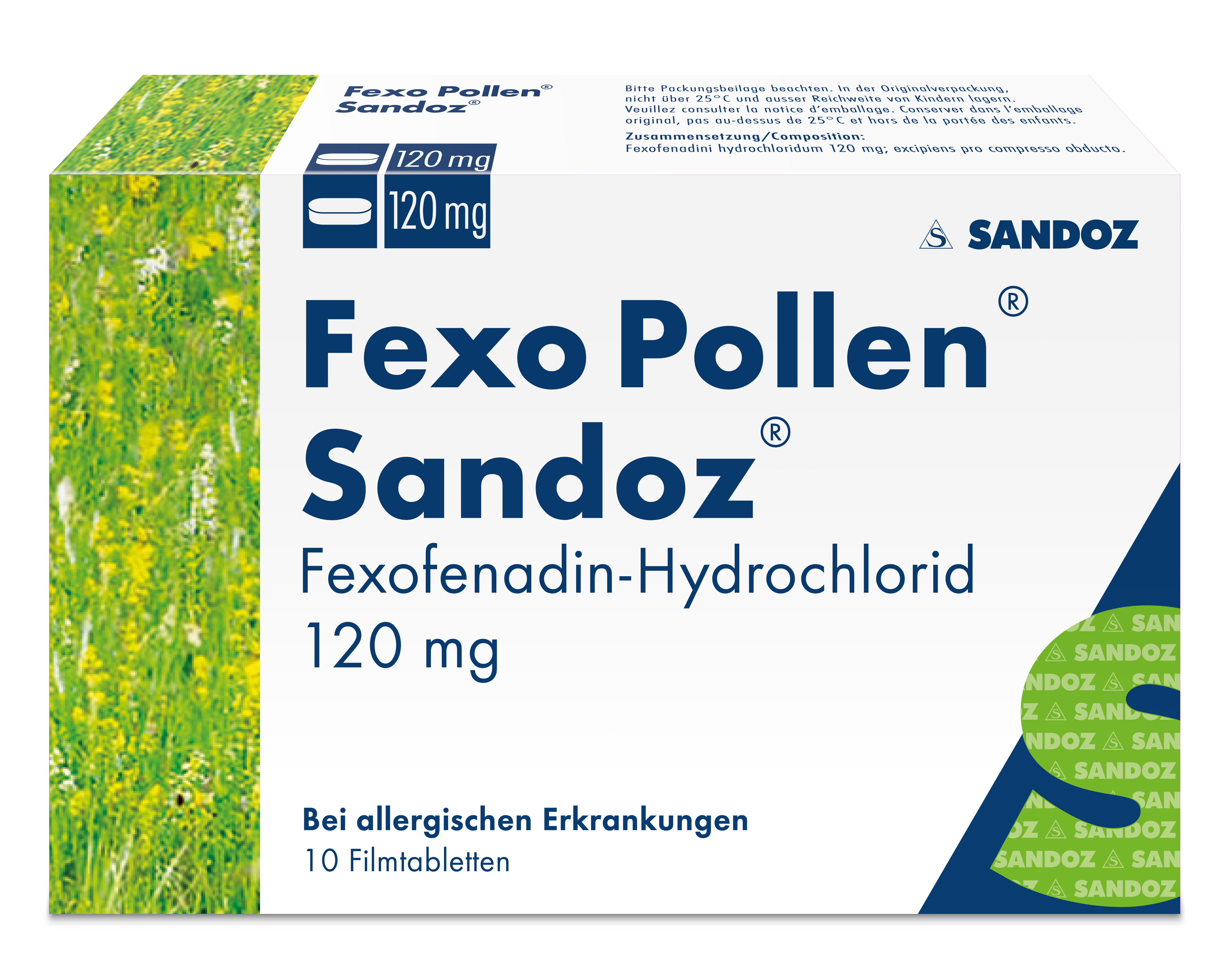 FEXO POLLEN Sandoz Filmtabl 120 mg Blist 10 Stk