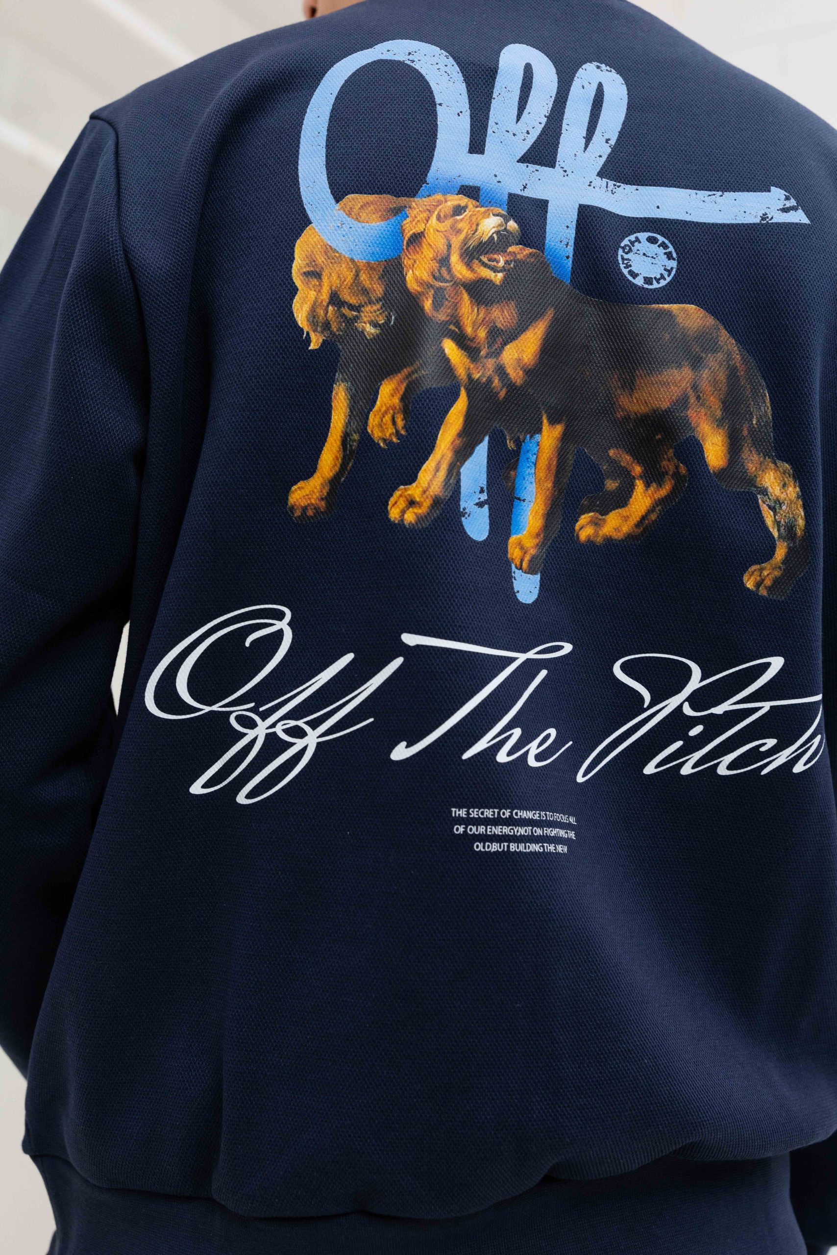 Off The Pitch Lion Trainingspak Heren Donkerblauw