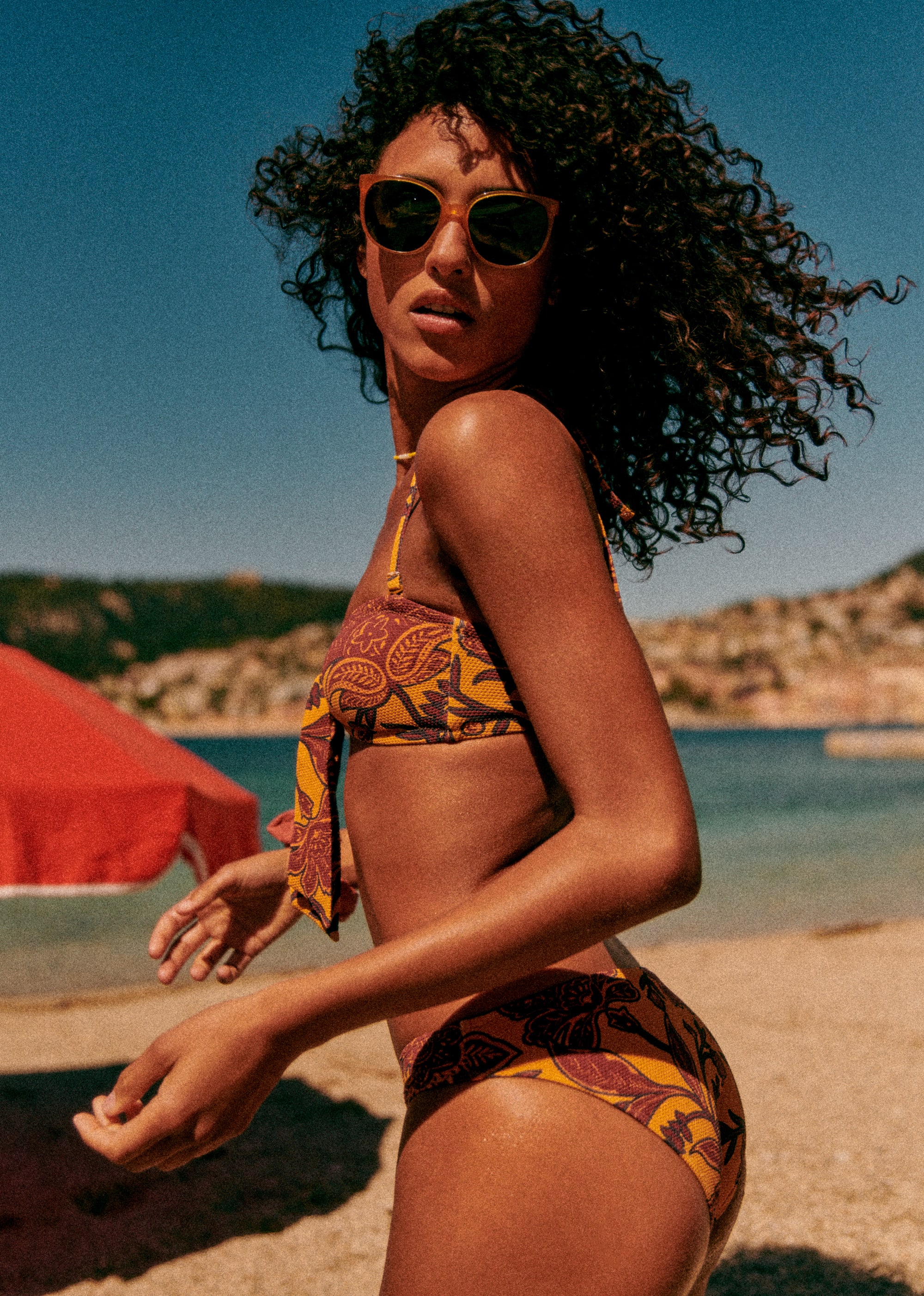 Bandeau Palmera - Sézane x Ysé - Fleurs fond ocre - E-SHOP/LE BAIN 5905666