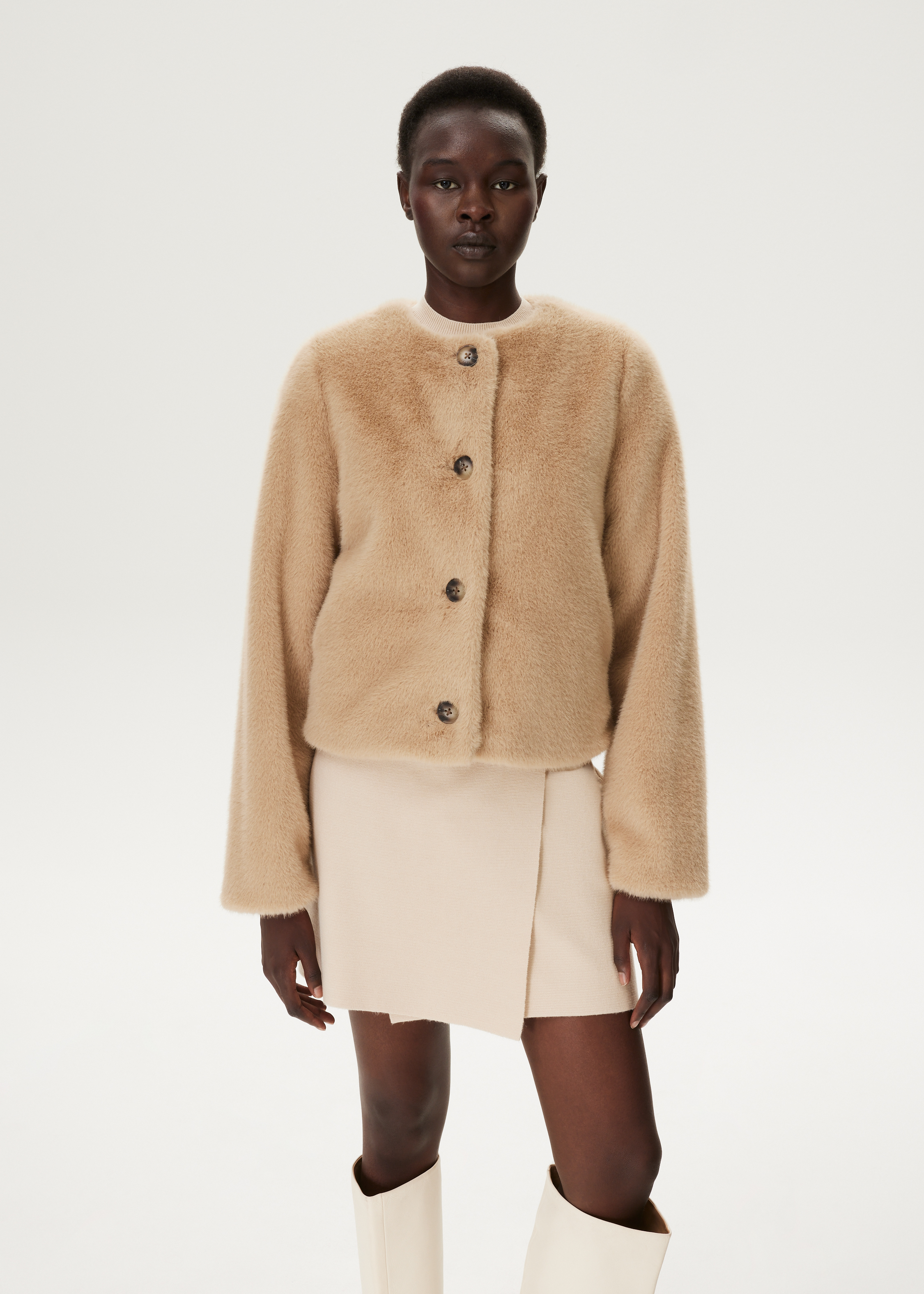 Faux fur jas