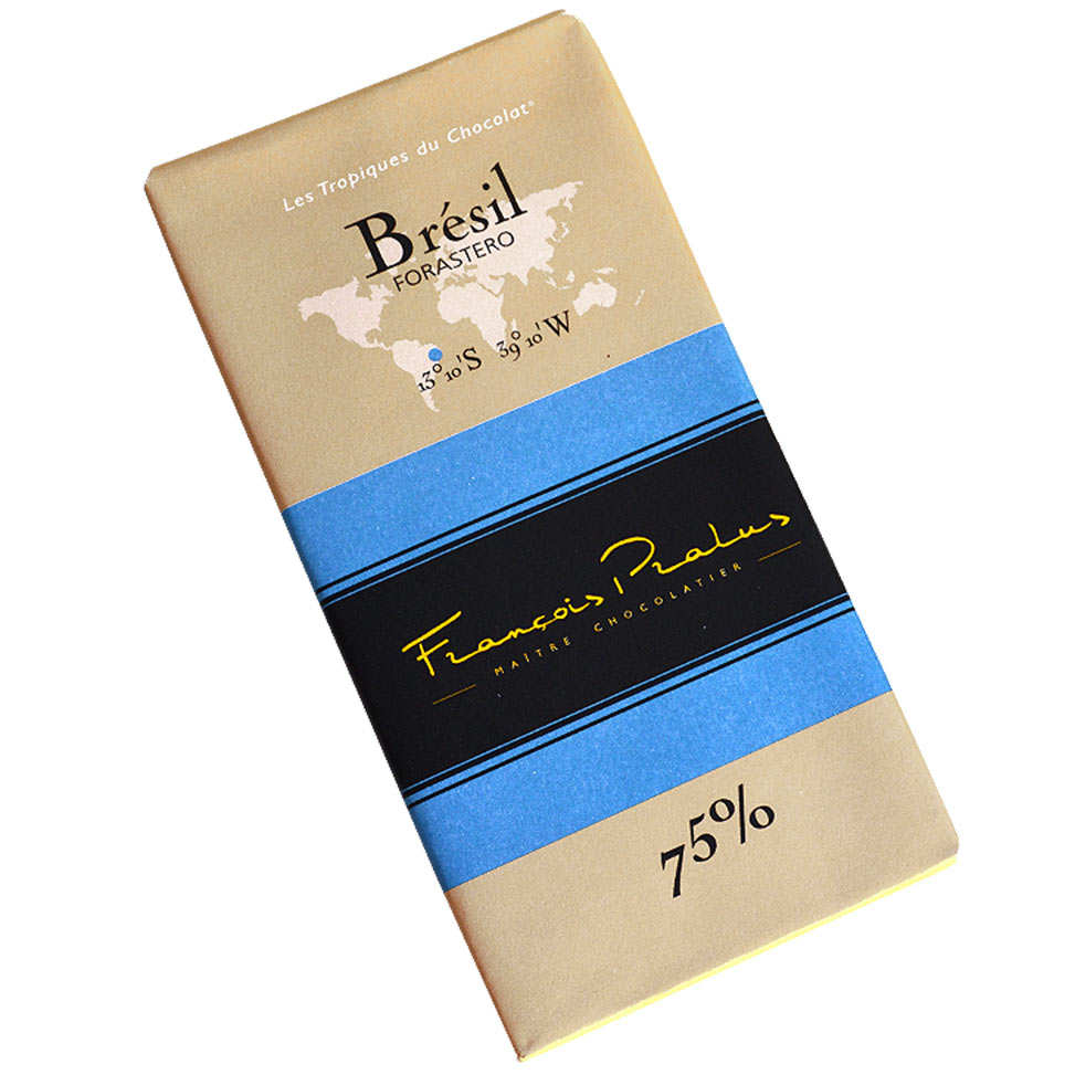 Tablette chocolat noir Brésil - Forastero 75%
