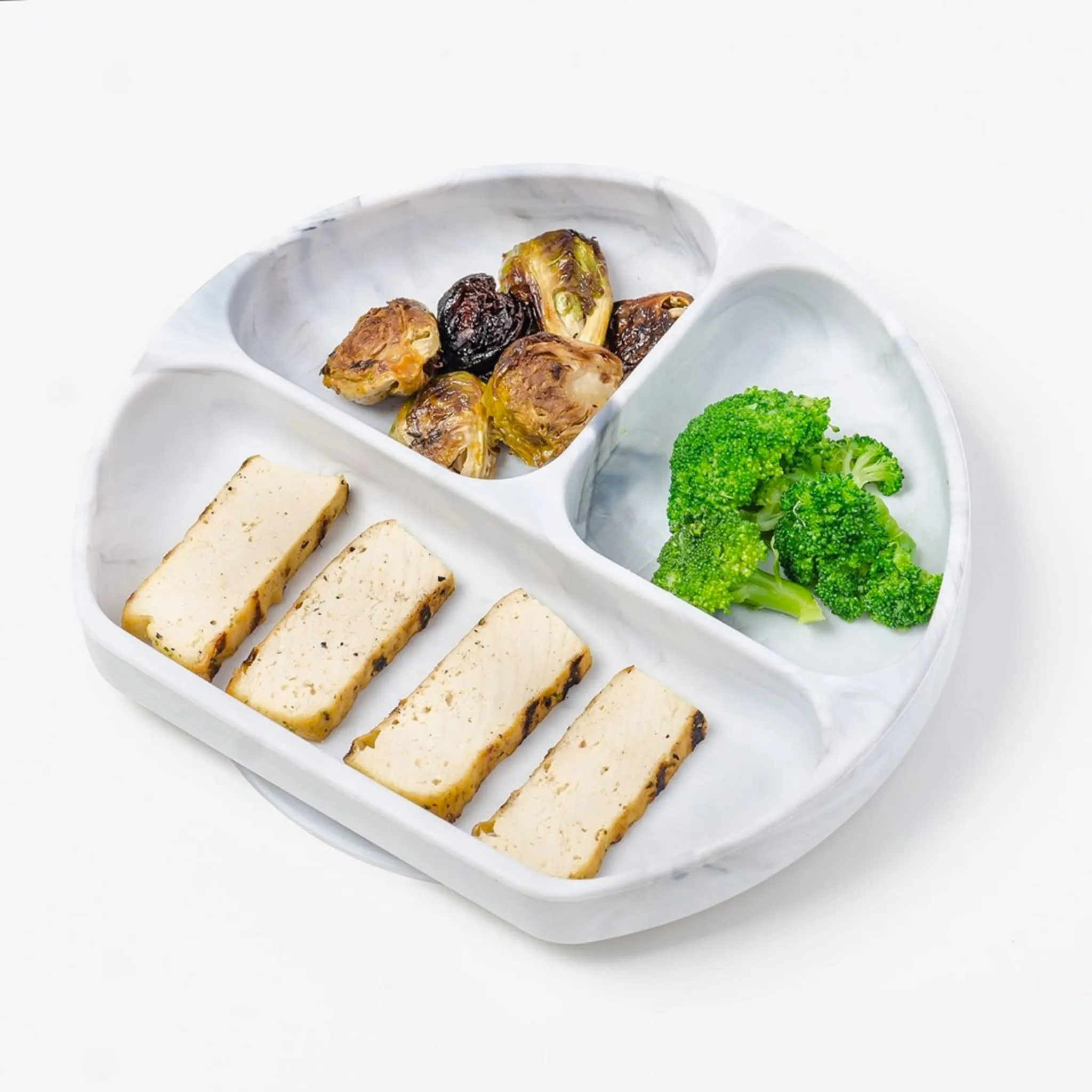 Bumkins Assiette compartiments marbre