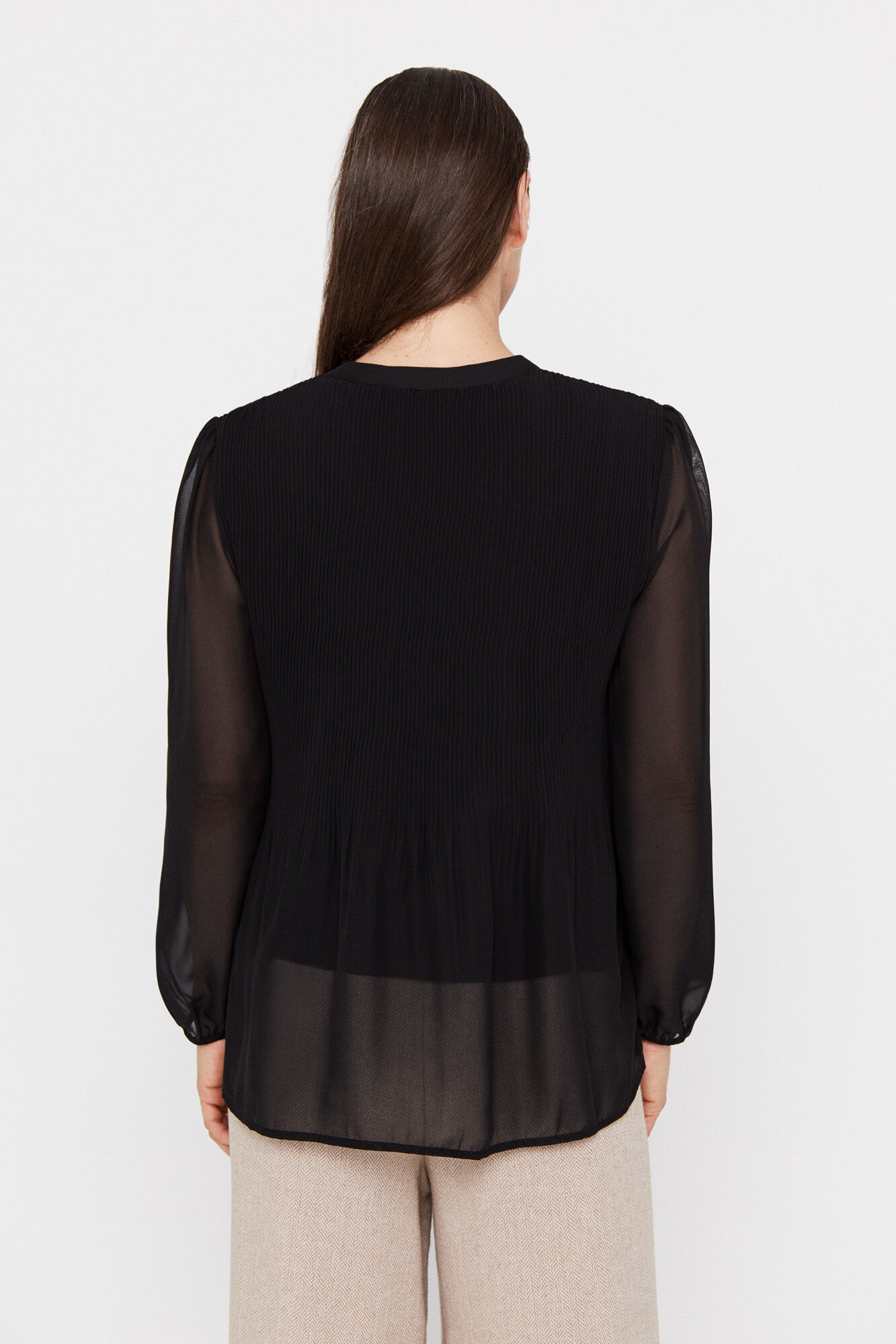 Blusa plissada - Preta