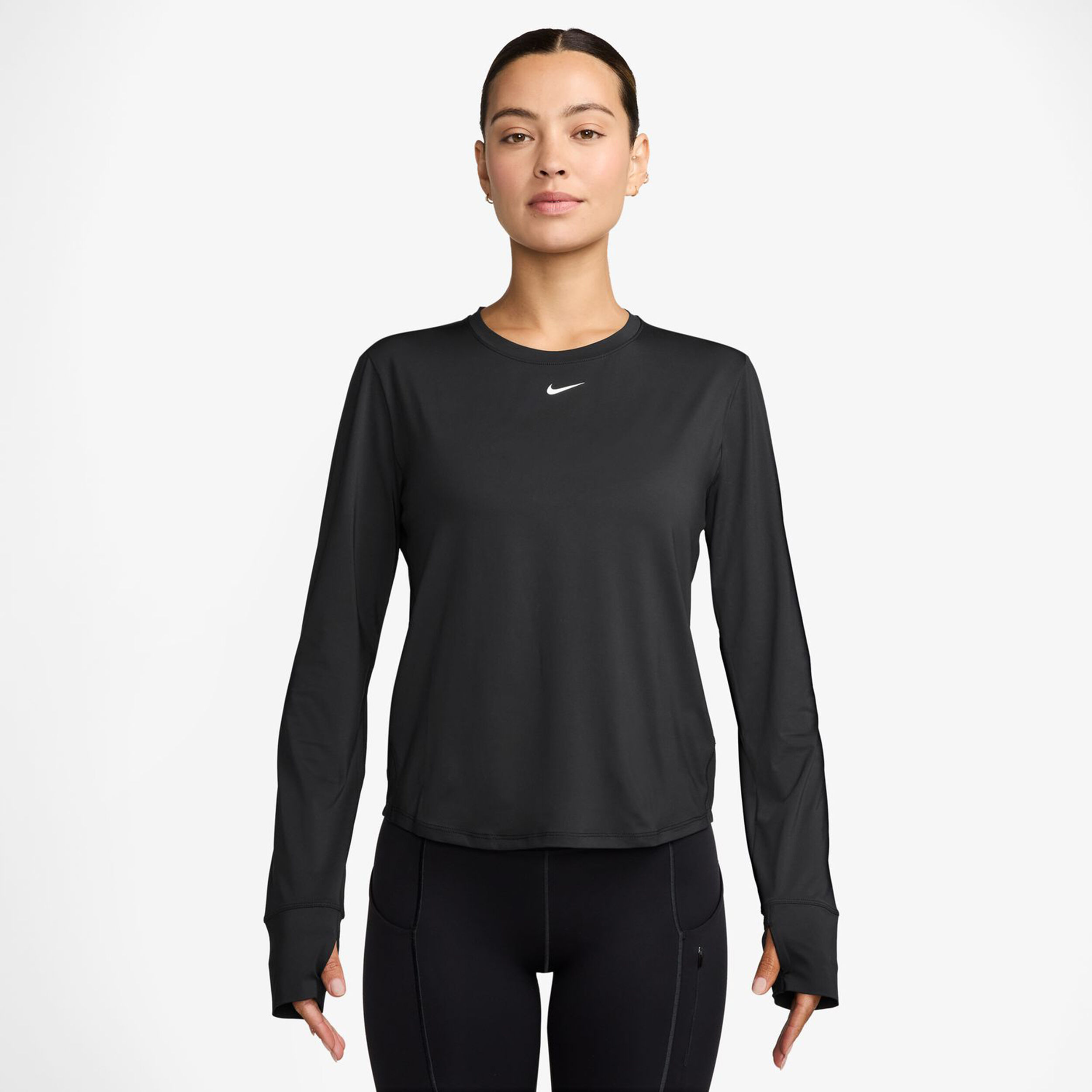 Nike One Classic Dri-FIT Longsleeve Haut Manches Longues Femmes - Noir