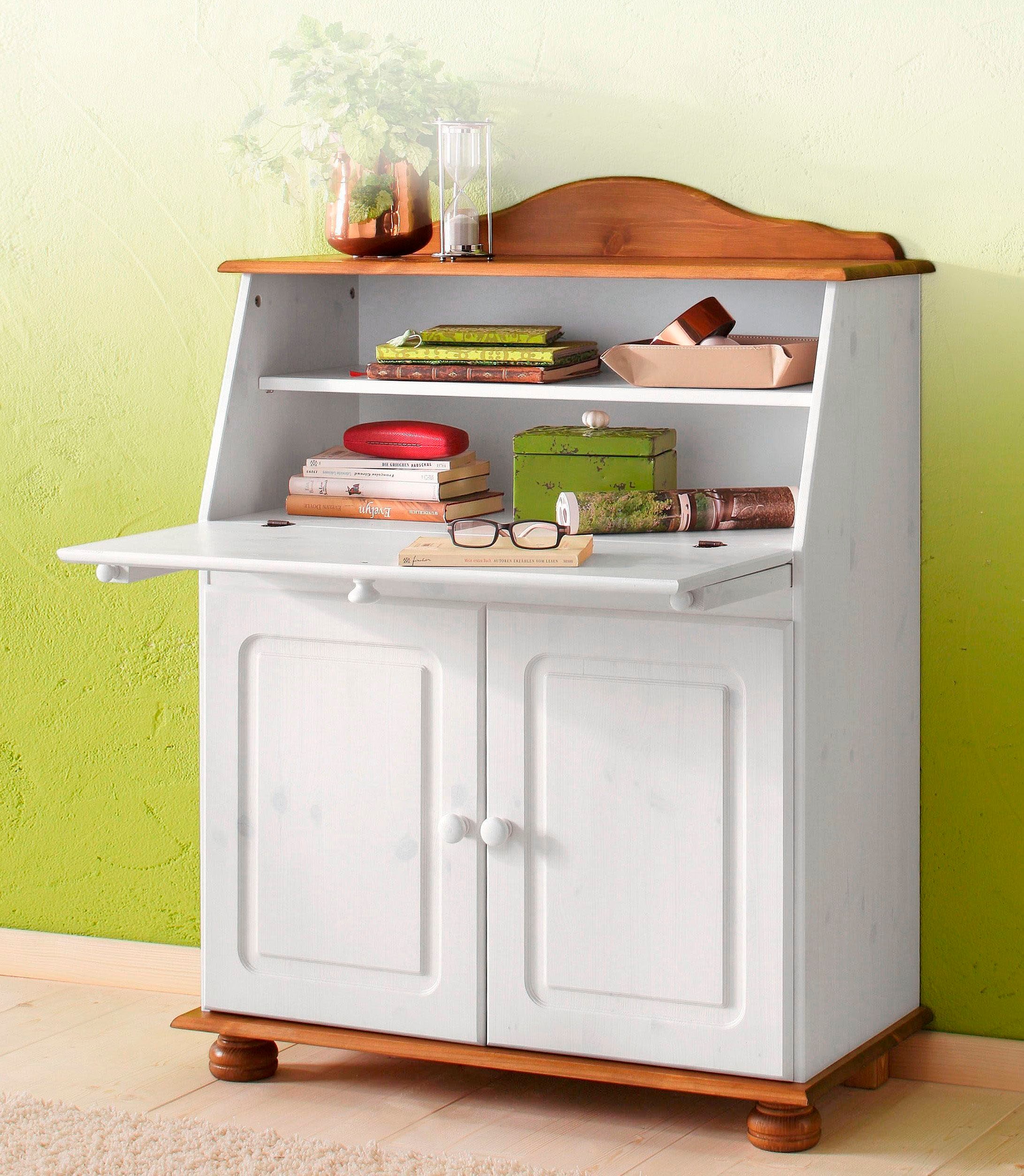 Home affaire Sekretär »Mette, Schreibtisch im Landhausstil,« aus Massivholz, Breite 82 cm