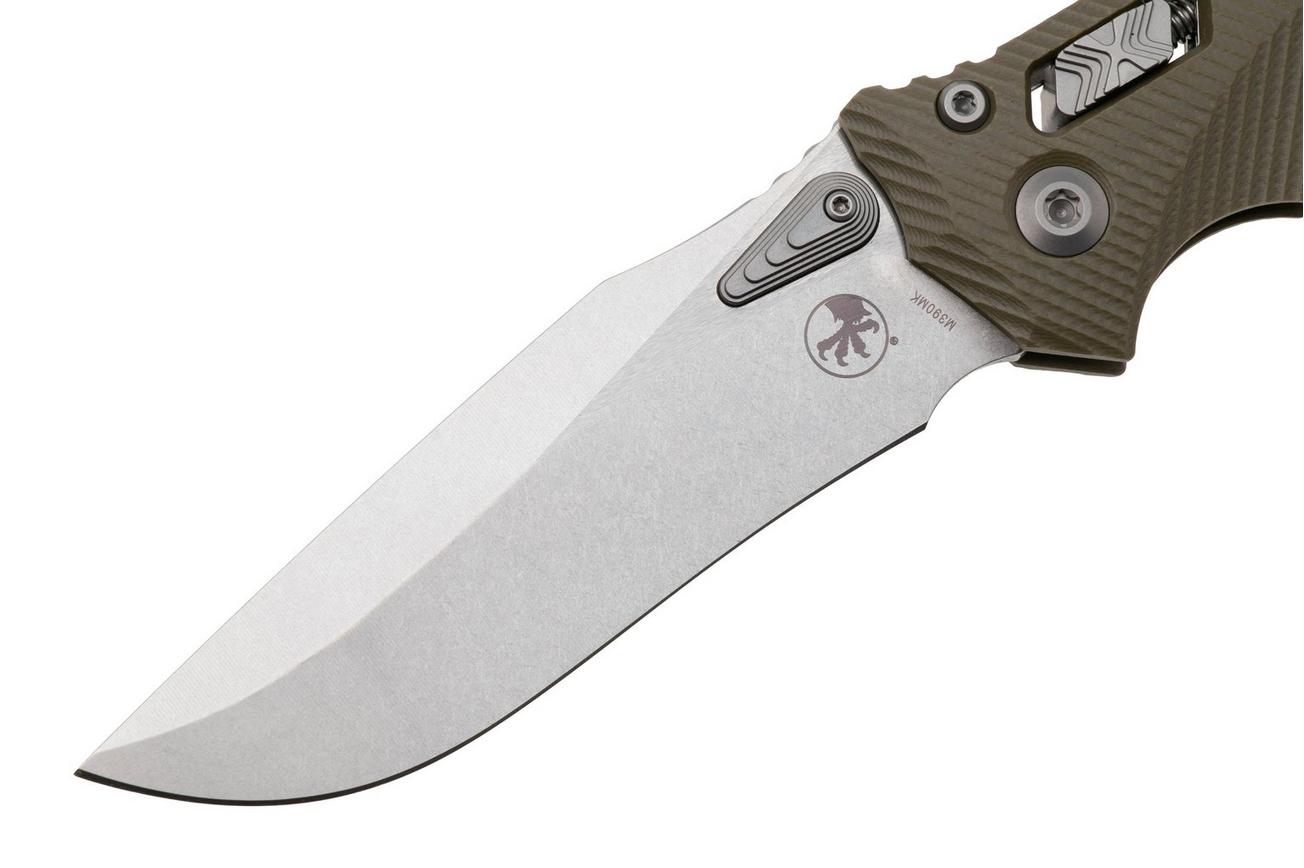 Microtech Amphibian 137RL-10FLGTOD, Stonewashed M390MK, Fluted Olive Drab G10 zakmes