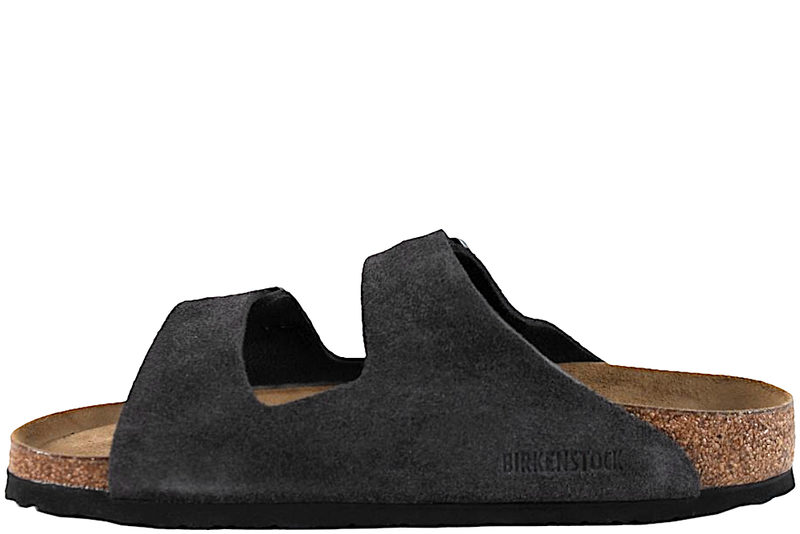 BIRKENSTOCK ARIZONA BS VELVET GREY SLIPPERS