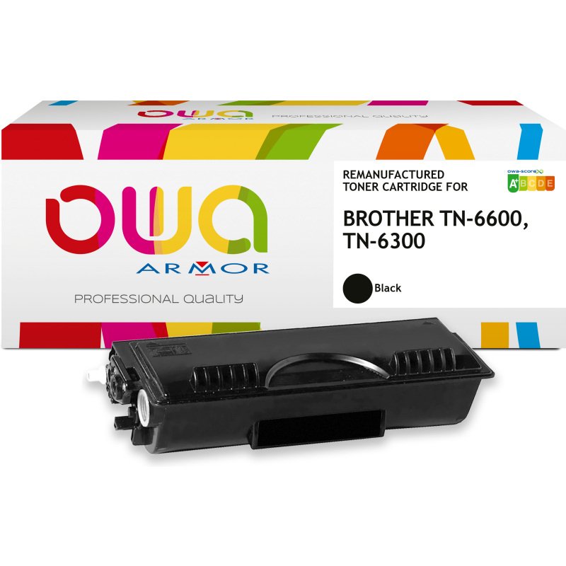Toner remanufacturé OWA - standard - Noir - pour BROTHER TN-6600, TN-6300