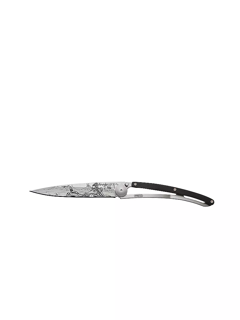 DEEJO Taschenmesser Ebenholz Titan EASY RIDER 37G silber