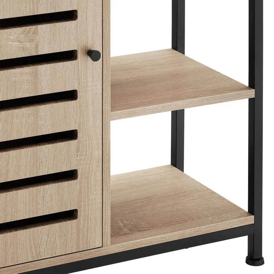 tectake Wandkast 71x32x82cm, Industrieel Licht Hout, Eiken Sonoma
