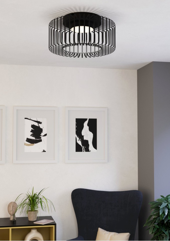 EGLO - Ginestrone-Z loftlampe sort Ø45 - RGB + TW - Zigbee, Bluetooth