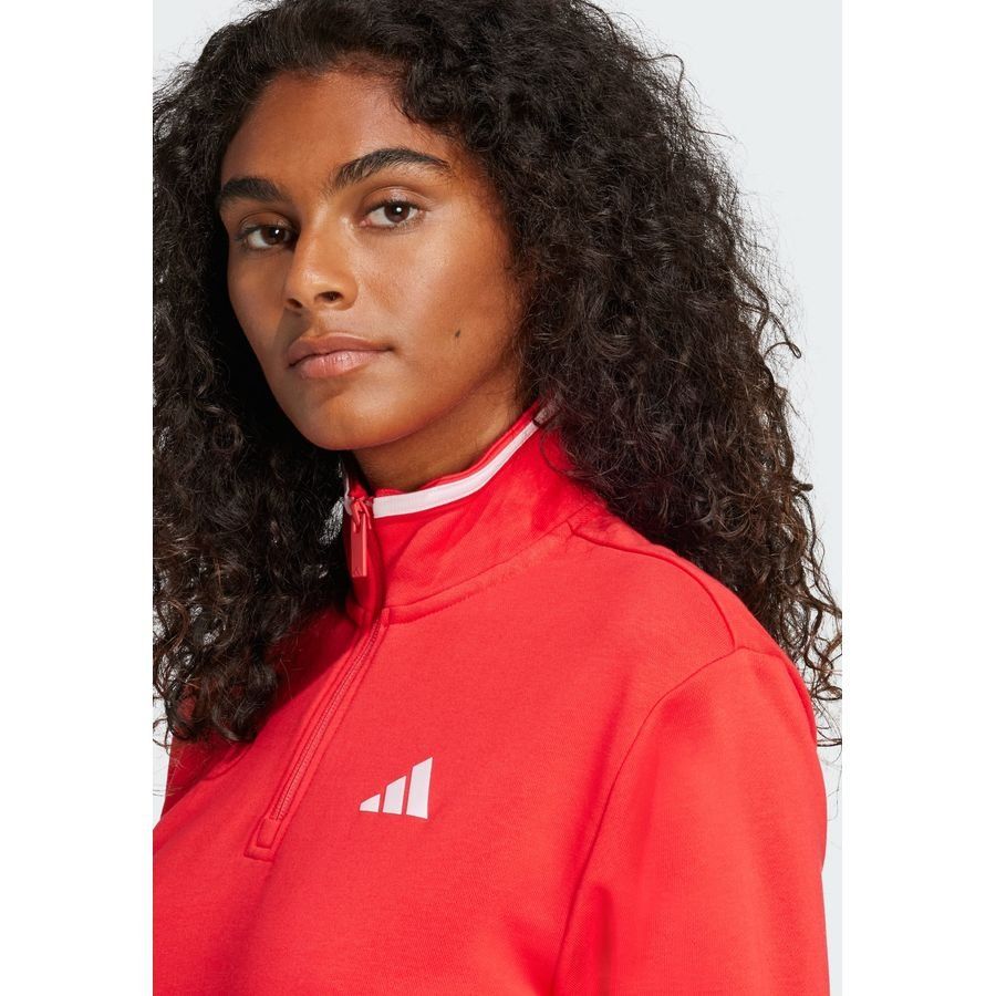 Adidas Veste de survêtement courte molleton à quart de zip Essentials Color Pop