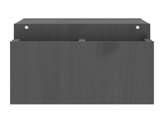 Support de moniteur Gris 70x27,5x15 cm Bois de pin solide