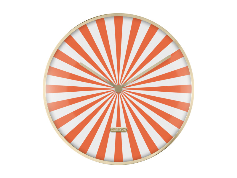 Wall Clock Candy Swirl Dome KA6007BK Black & White