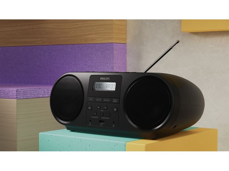 Philips Radio/CD-Player TAZ6000/10 Schwarz Tragbarer CD-Spieler und UKW-Radio