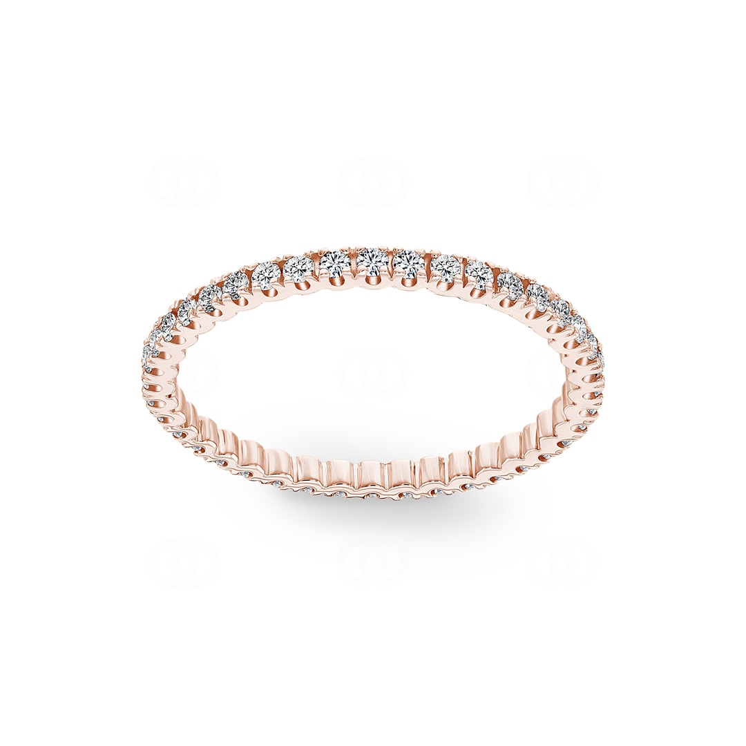 Mémoire-Ring 750/18 K Roségold mit Diamanten 0.50 ct H/si
