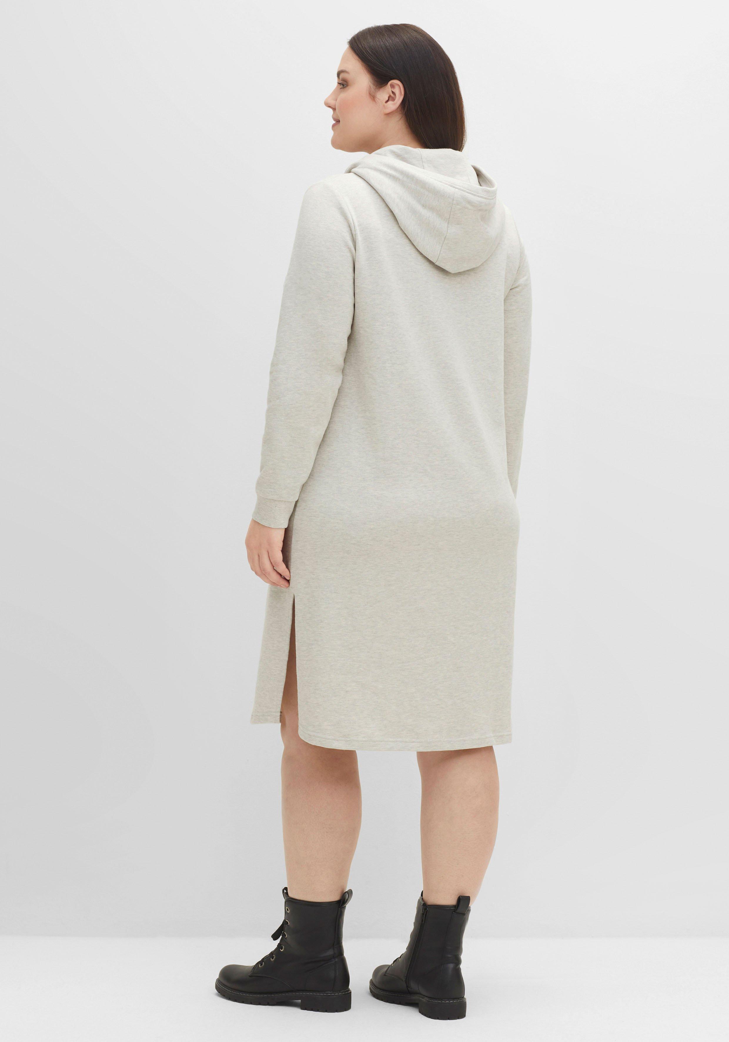 Sweatkleid mit Kapuze und 2-Wege-Zipper