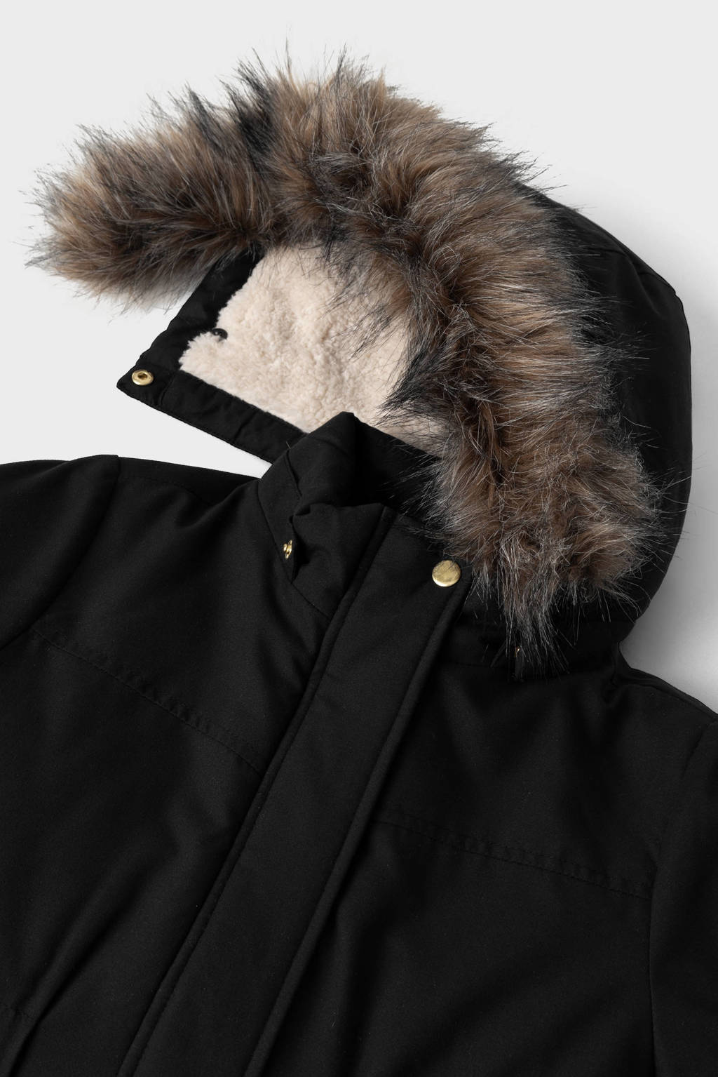 NAME IT gewatteerde winterjas NKFMASTER zwart