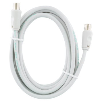 Q-Link coax kabel 3 meter stekker recht wit kabelkeur