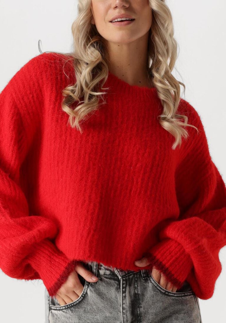 rode co'couture truien/vesten coralee crop knit
