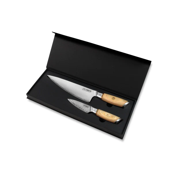 Coffret 2 couteaux de cuisine Fukito Pakka San Mai Fukito