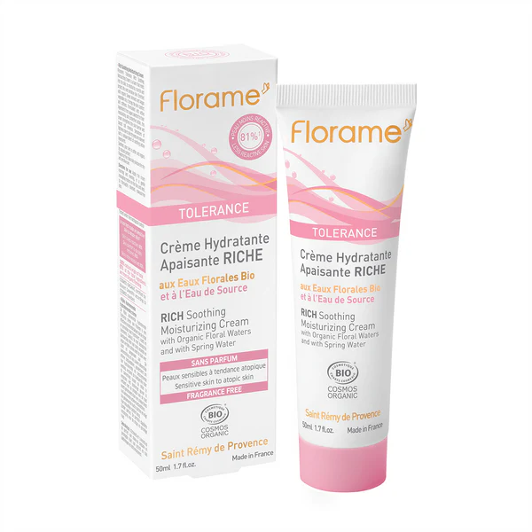 Florame Crème Hydratante Apaisante Riche Tolerance 50 mL