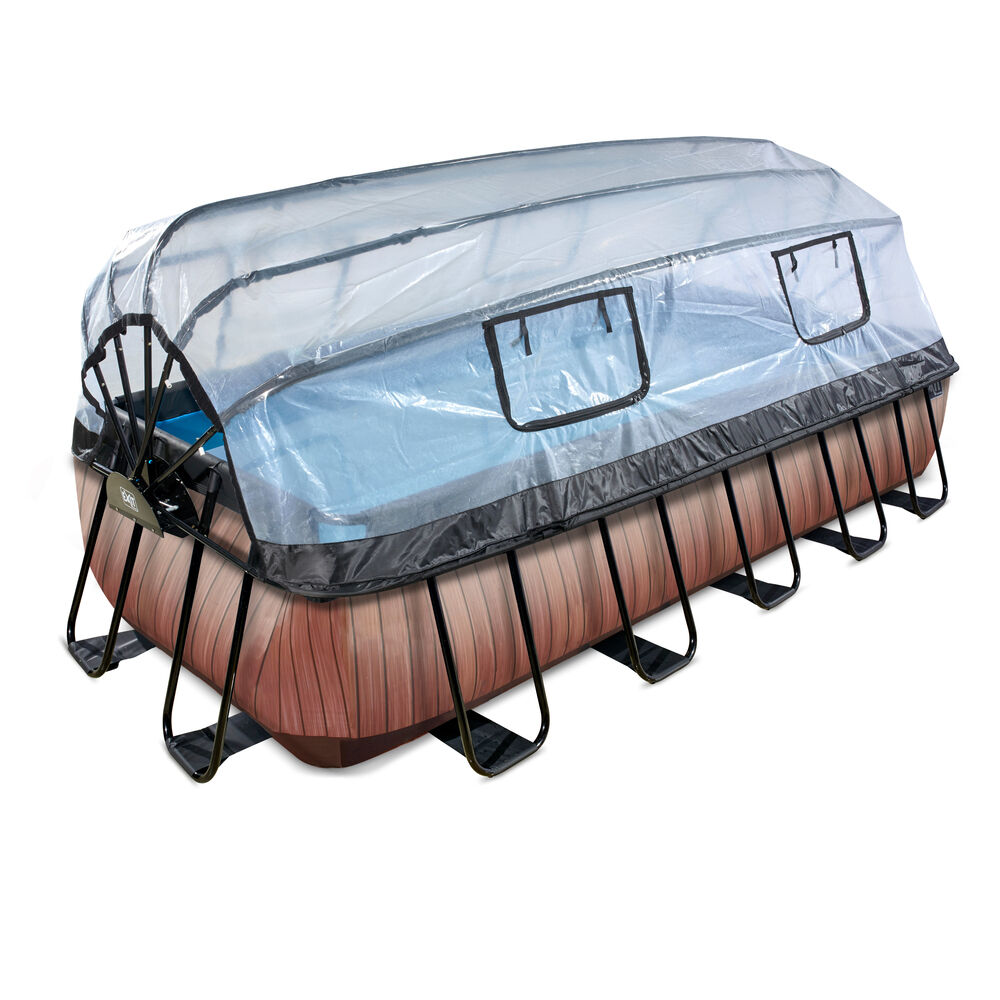 Exit Wood - Zwembad met Overkapping - Timber - 100x250x540 cm