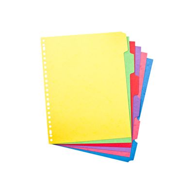 Oxford - Intercalaire 6 positions - A4 Maxi - carte colorée