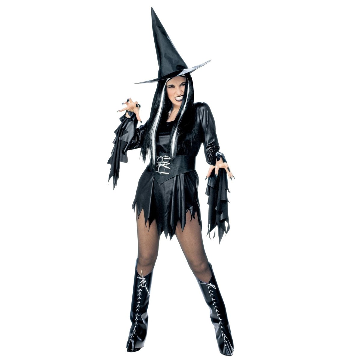 Halloween Jurk Zwart Dames Sexy Heks