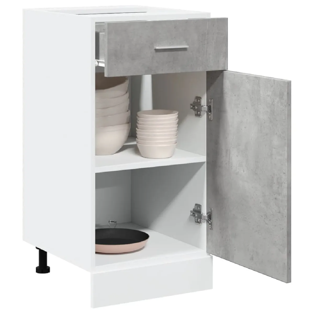 vidaXL Armoire à Tiroir Gris